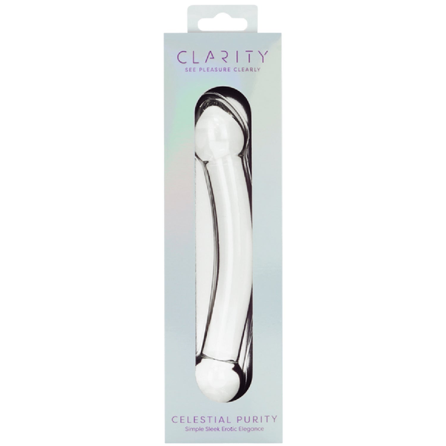 Celestial Purity 6.6 Inch Double-Ended Borosilicate Glass Dildo Secondary image