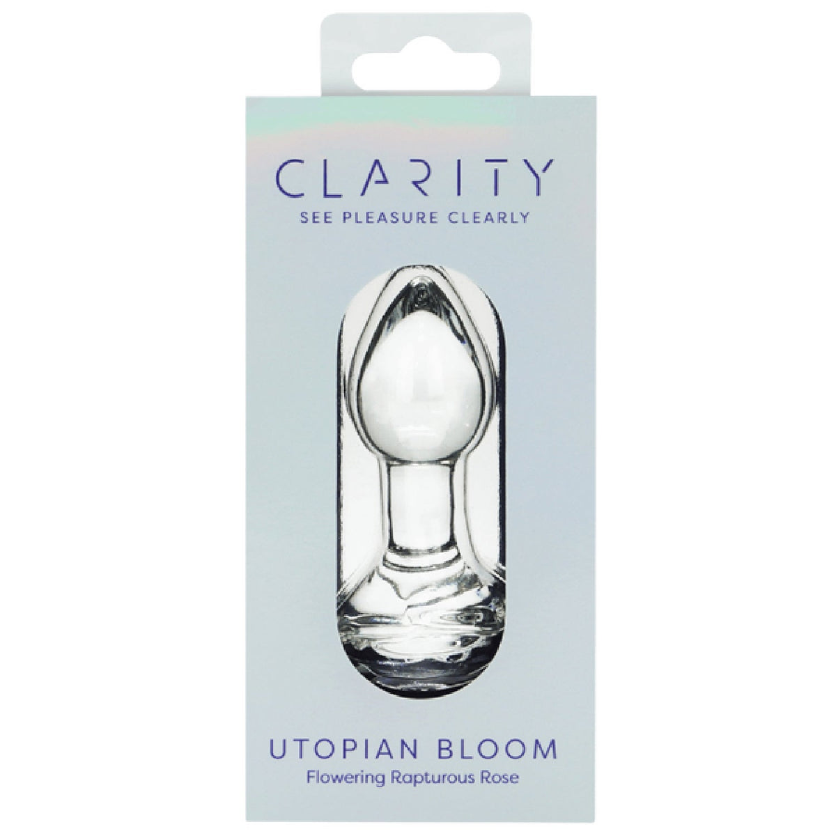 Clarity Utopian Bloom Handcrafted Glass 4.3 Inch Butt Plug > Glass > Dildos