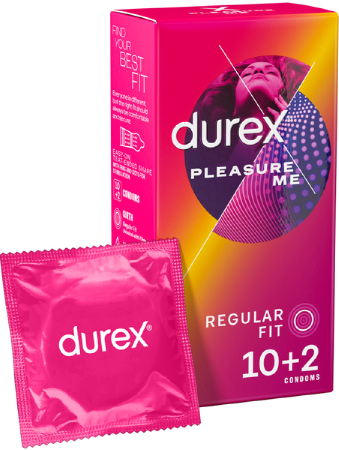 Durex Pleasure Me – Ribbed and Dotted Textured Latex Condoms – 10, 12 & 30 Pack > Essentials > Condoms
