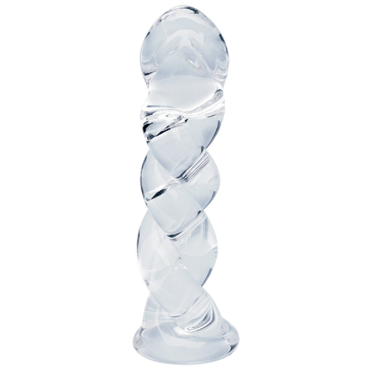 Seraphic Braid 5.7 Inch Borosilicate Glass Dildo Handblown Spiral Design Dildo > Glass > Dildos