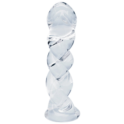 Seraphic Braid 5.7 Inch Borosilicate Glass Dildo Handblown Spiral Design Dildo > Glass > Dildos