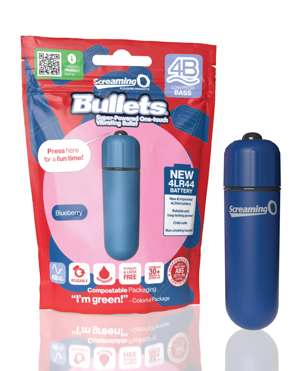 Screaming O Bullets 4B – Low Pitch Bass Vibrator with 4LR44 Batteries and Silky Finish > Vibrators > Mini Vibrators