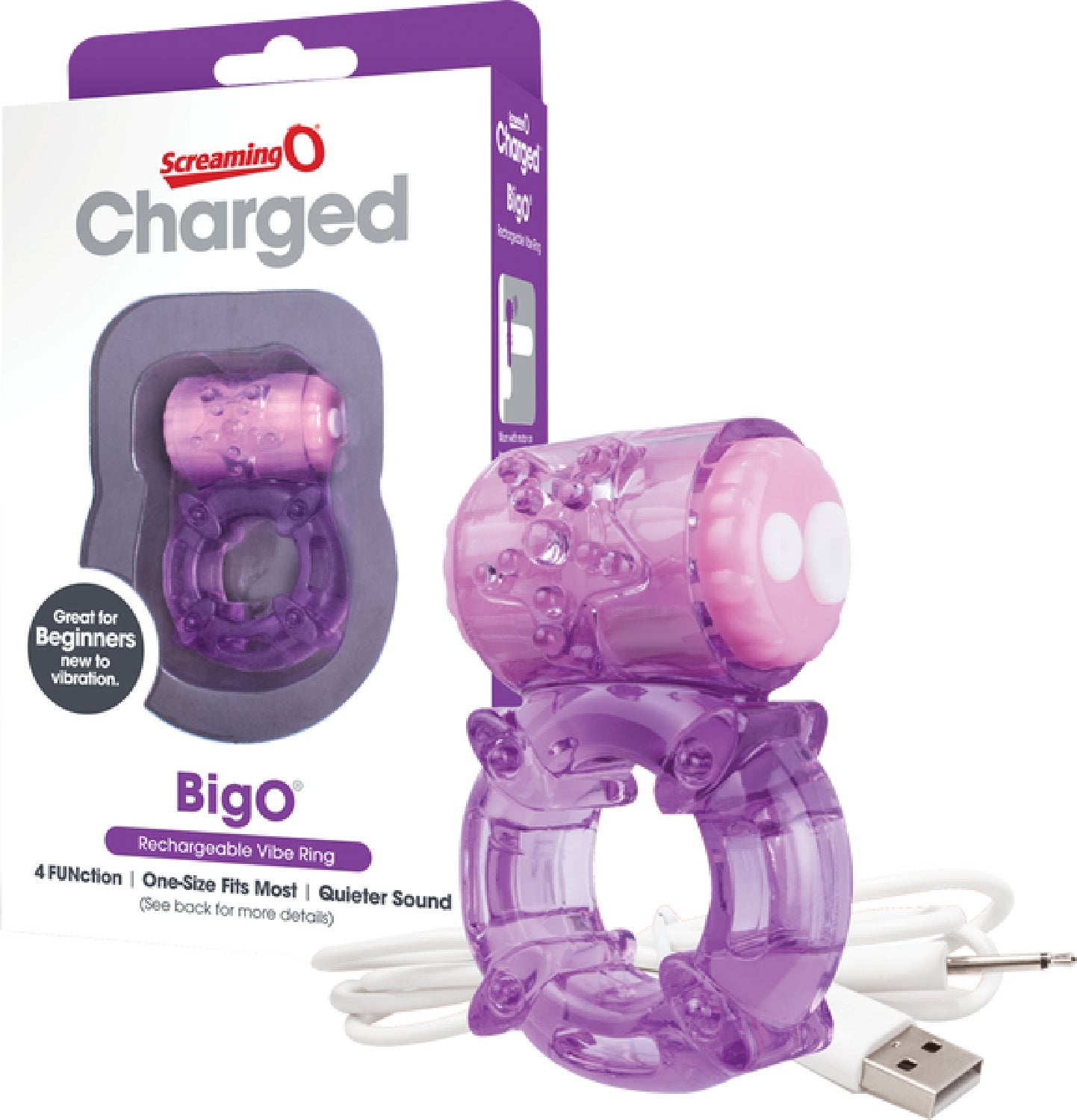 Screaming O Charged BigO – Rechargeable Silicone Vibrating Cock Ring > Cock Ring > Vibrating