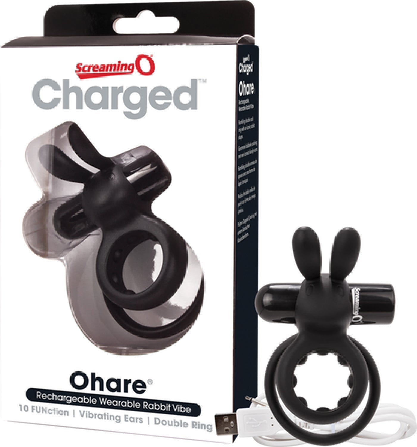 Charged Ohare Rechargeable Double Cock Ring True Silicone – Couples' Intimacy Vibrator > Sex Toys > Couples Toys