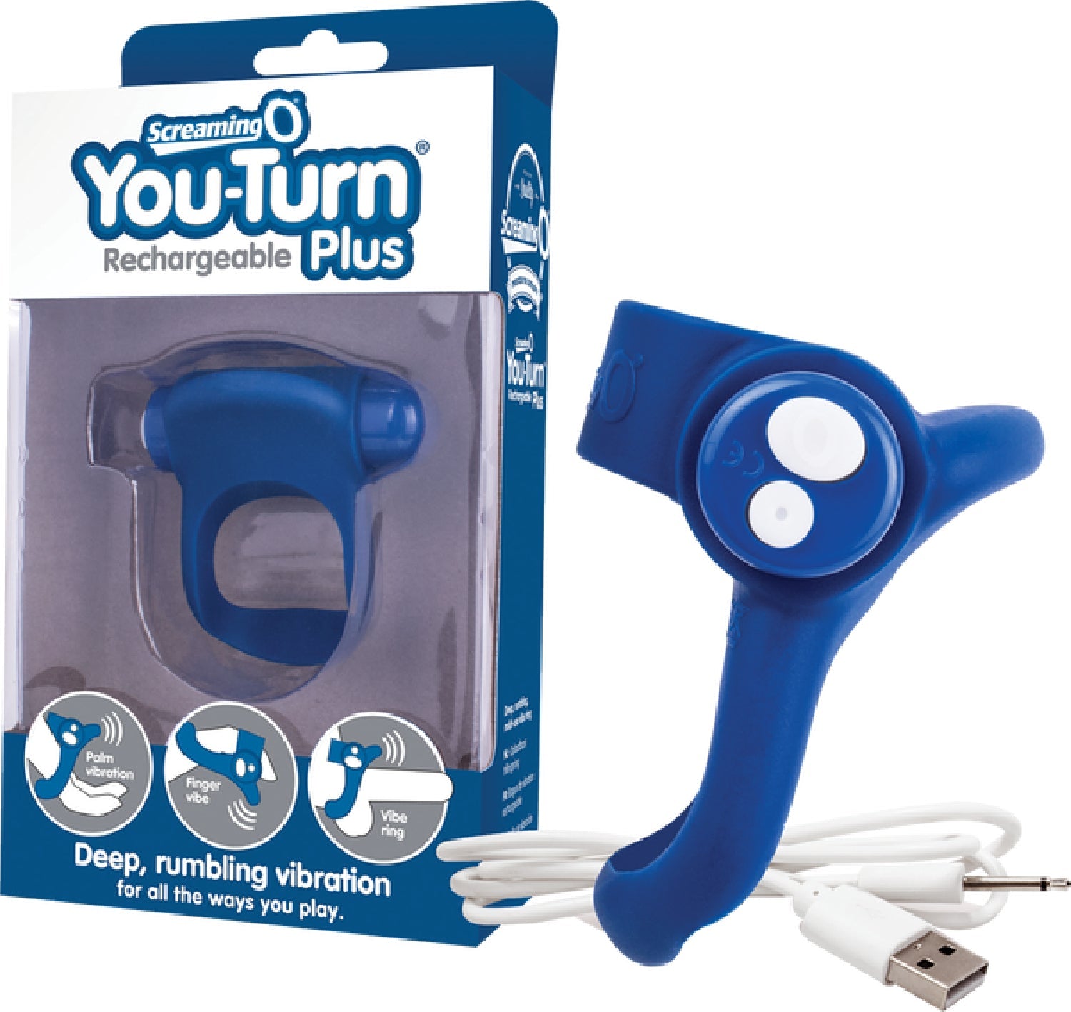 Charged You-Turn Plus – Rechargeable Silicone Vibrating Cock Ring > Cock Ring > Vibrating