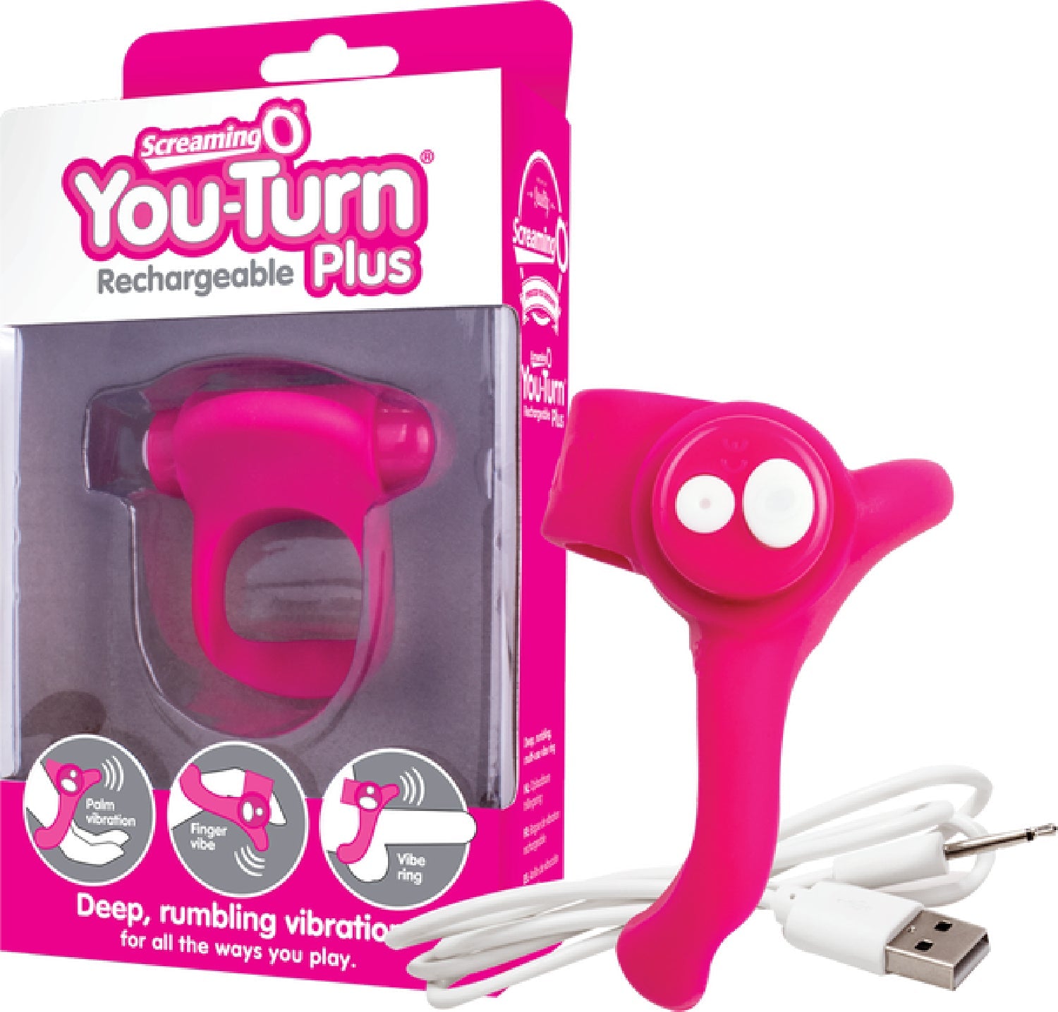 Charged You-Turn Plus – Rechargeable Silicone Vibrating Cock Ring > Cock Ring > Vibrating