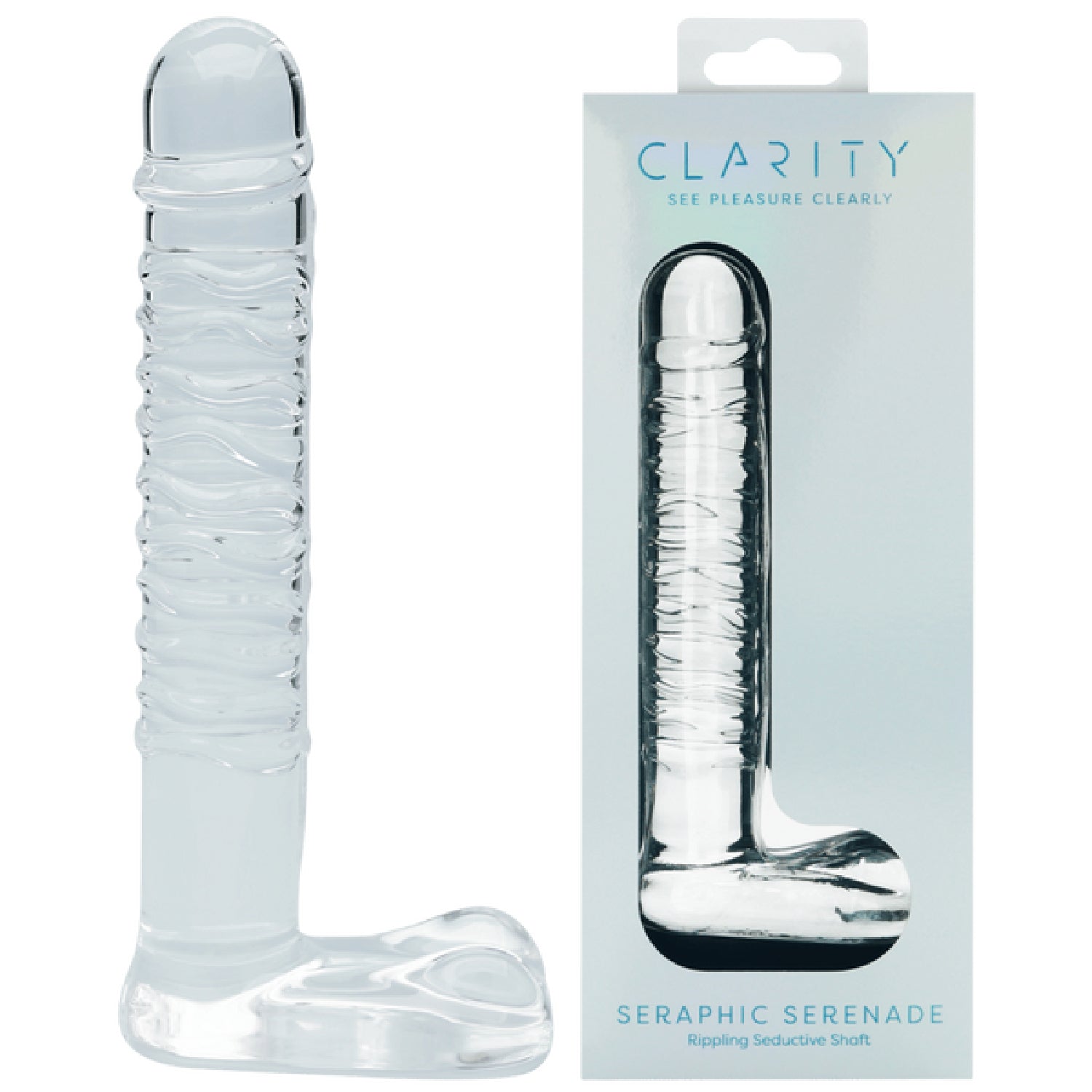 Seraphic Serenade Hand-Blown Borosilicate Glass Dildo 5.7 Inch Sculpted Design > Glass > Dildos