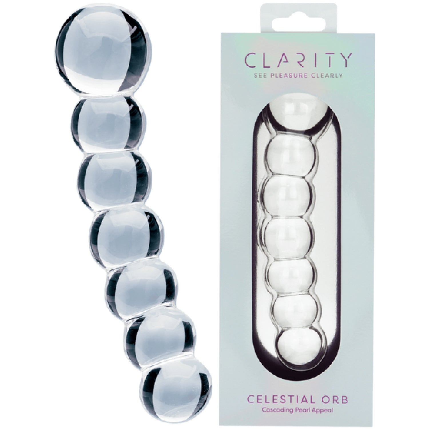 Celestial Orb Handblown Borosilicate Glass Double-Ended Dildo 5.4 Inch Insertable Length > Glass > Dildos Main image