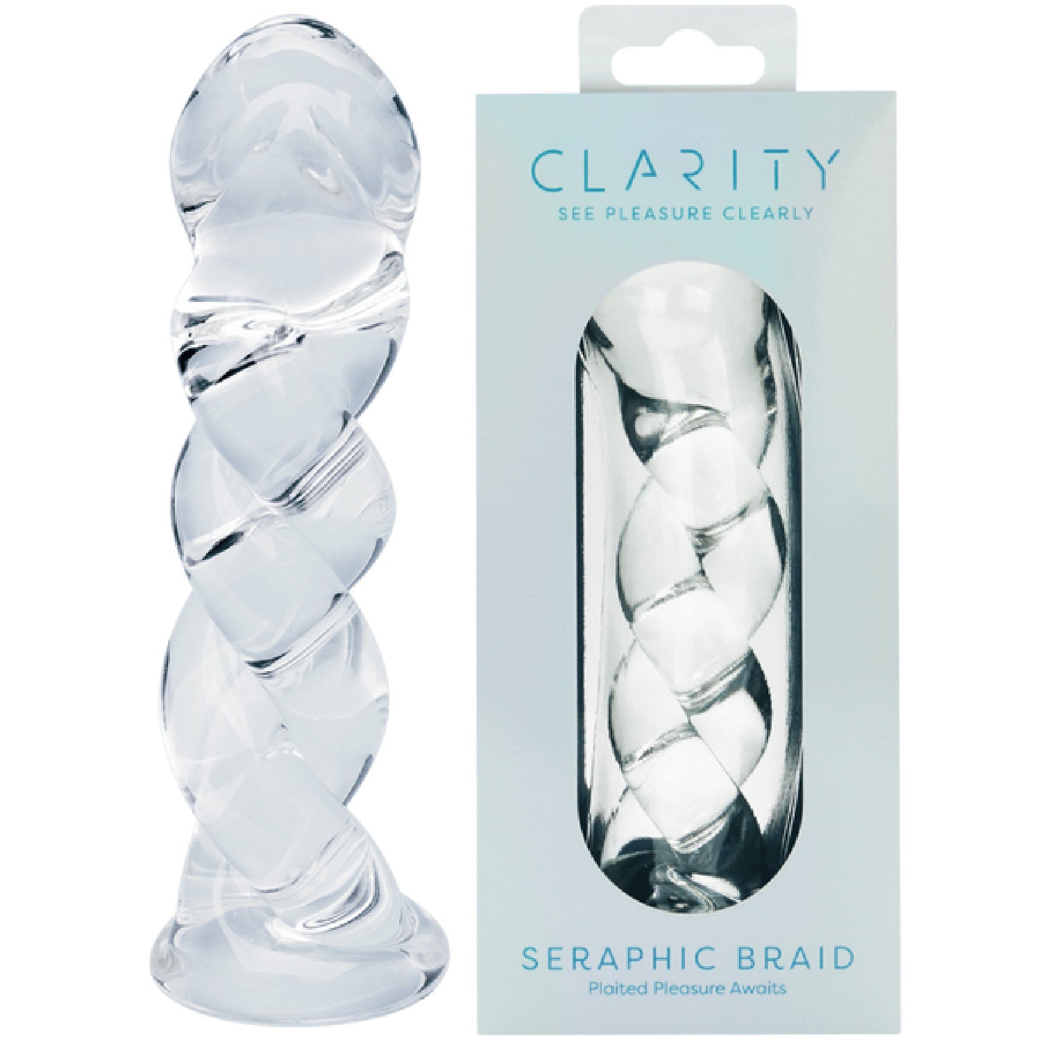 Seraphic Braid 5.7 Inch Borosilicate Glass Dildo Handblown Spiral Design Dildo Secondary image