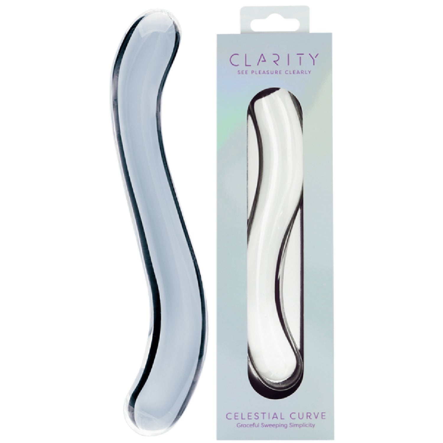 Celestial Curve 7.1 Inch Handblown Borosilicate Glass Double-Ended Dildo > Glass > Dildos Main image