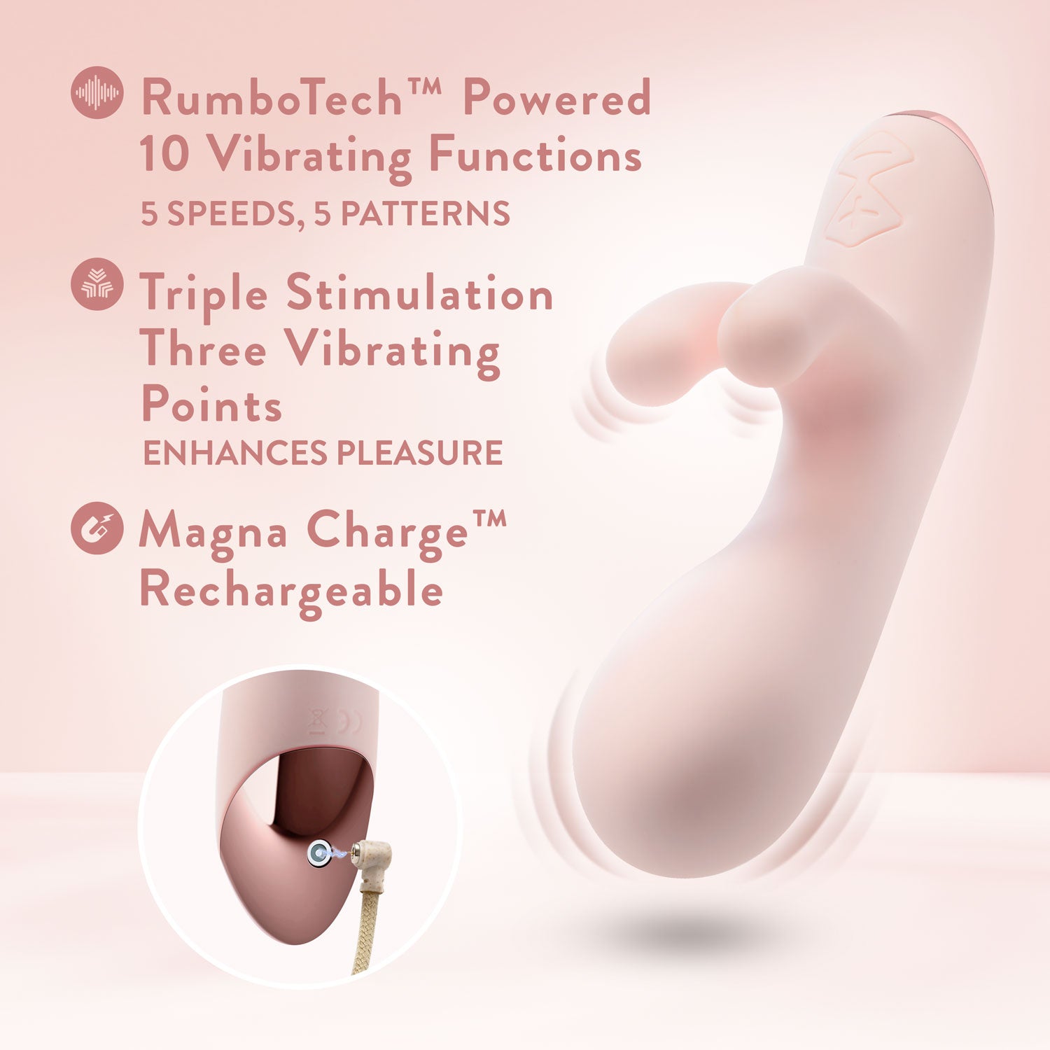 Blush Elora – Triple Stimulation Vibrator > Vibrators > Ladies > Rabbit