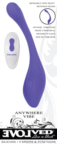 Evolved Anywhere Vibe Flexible Vibrator with Remote > Sex Toys > Couples Toys