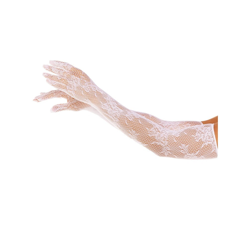 Leg Avenue Opera Floral Gloves White Default Title Hosiery