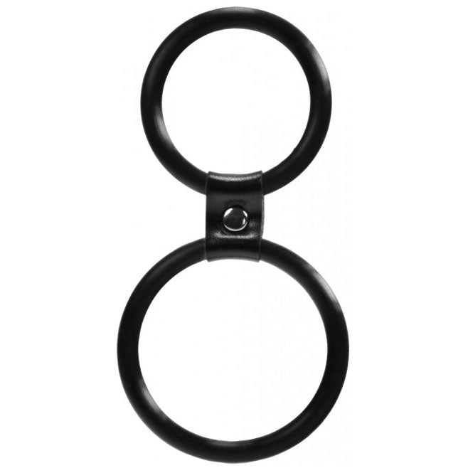 Dual Rings Shaft And Balls Ring Default Title > Sex Toys For Men > Love Rings
