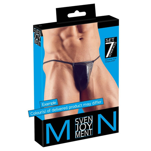 Cottelli Set Of 7 G String Pouches Mens G-Strings