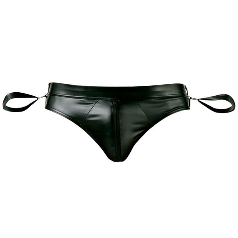 Svenjoyment Jock Brief (Black) – Matte Look Bondage Lingerie With Handcuffs > Sexy Briefs > Male