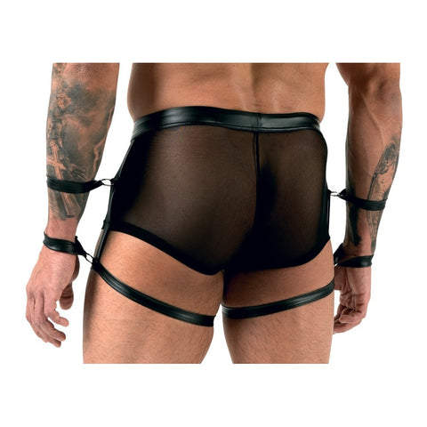 Svenjoyment Pants With Arm Restraints (Black) – Stretchy Bondage Pants > Sexy Briefs > Male