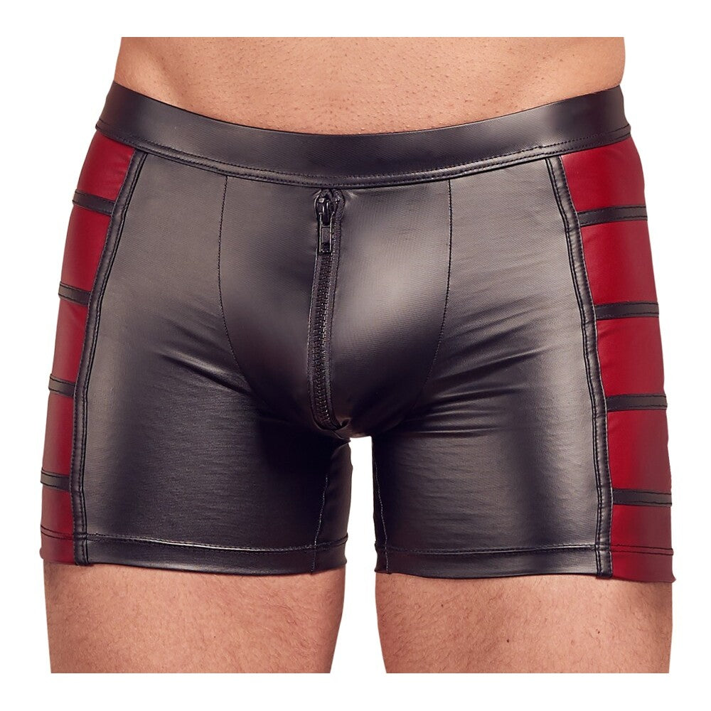 NEK Matte Look Pants In Black And Red – Exclusive Stretchy Erotic Pants XXL > Sexy Briefs > Male