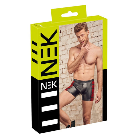 NEK Matte Look Pants In Black And Red – Exclusive Stretchy Erotic Pants > Sexy Briefs > Male