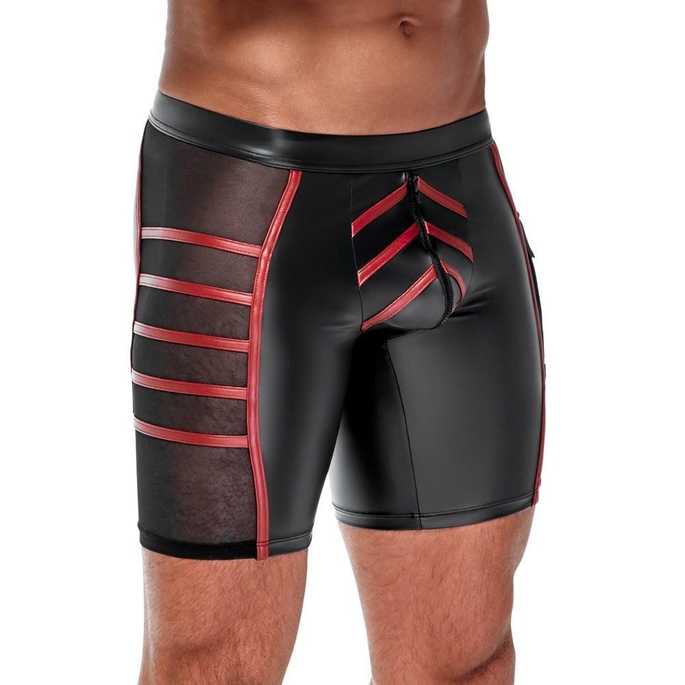 Nek Close-Fitting Shorts (Black Matte) – Stretchy Mesh Insert Shorts > Clothes > Mens Briefs