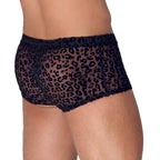 Noir Sheer Animal Print Pants – Form-Fitting Transparent Powernet Pants > Clothes > Mens Briefs