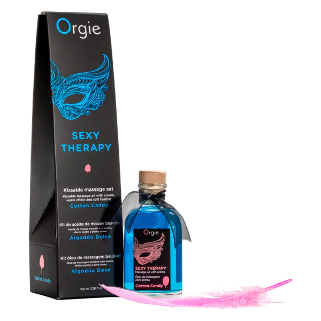 Orgie Sexy Therapy Cotton Candy Kissable Massage Oil 100ml – Edible Warming Massage Oil Secondary image