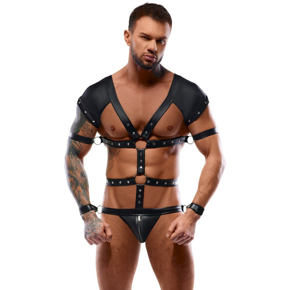 Svenjoyment Bondage Restraint Body (Black) – Adjustable Harness Body Restraint > Clothes > Mens Harnesses