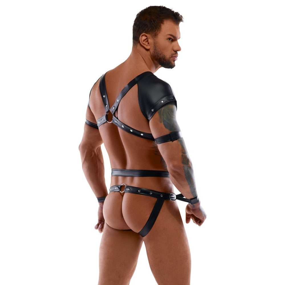Svenjoyment Bondage Restraint Body (Black) – Adjustable Harness Lingerie Set Mens Harnesses