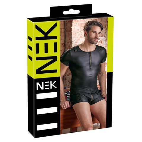 Nek Matte Black Straight Cut Shirt – Elastic Shirt Mens Apparel
