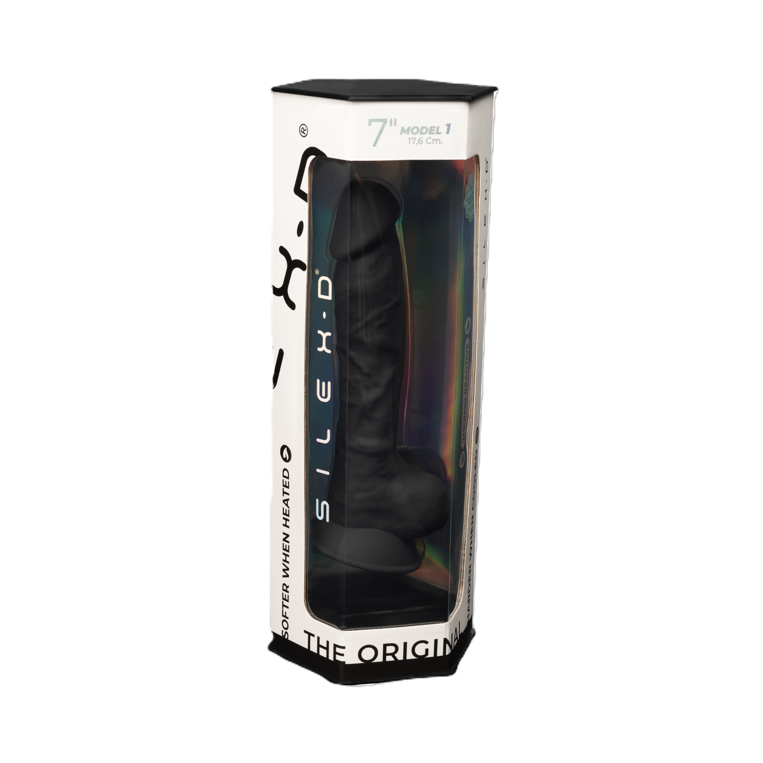 Silexd 7 Inch Model 1 Black - Dildo with Balls Dongs Realistic