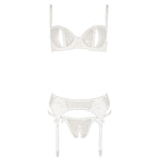 Cottelli Delicate Bra Set (White) – Lingerie > Clothes > Bra Sets