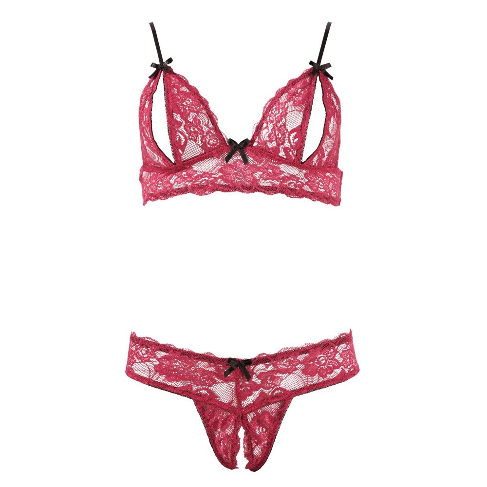 Cottelli Bra Set Open Cup and Crotchless Set > Clothes > Bra Sets