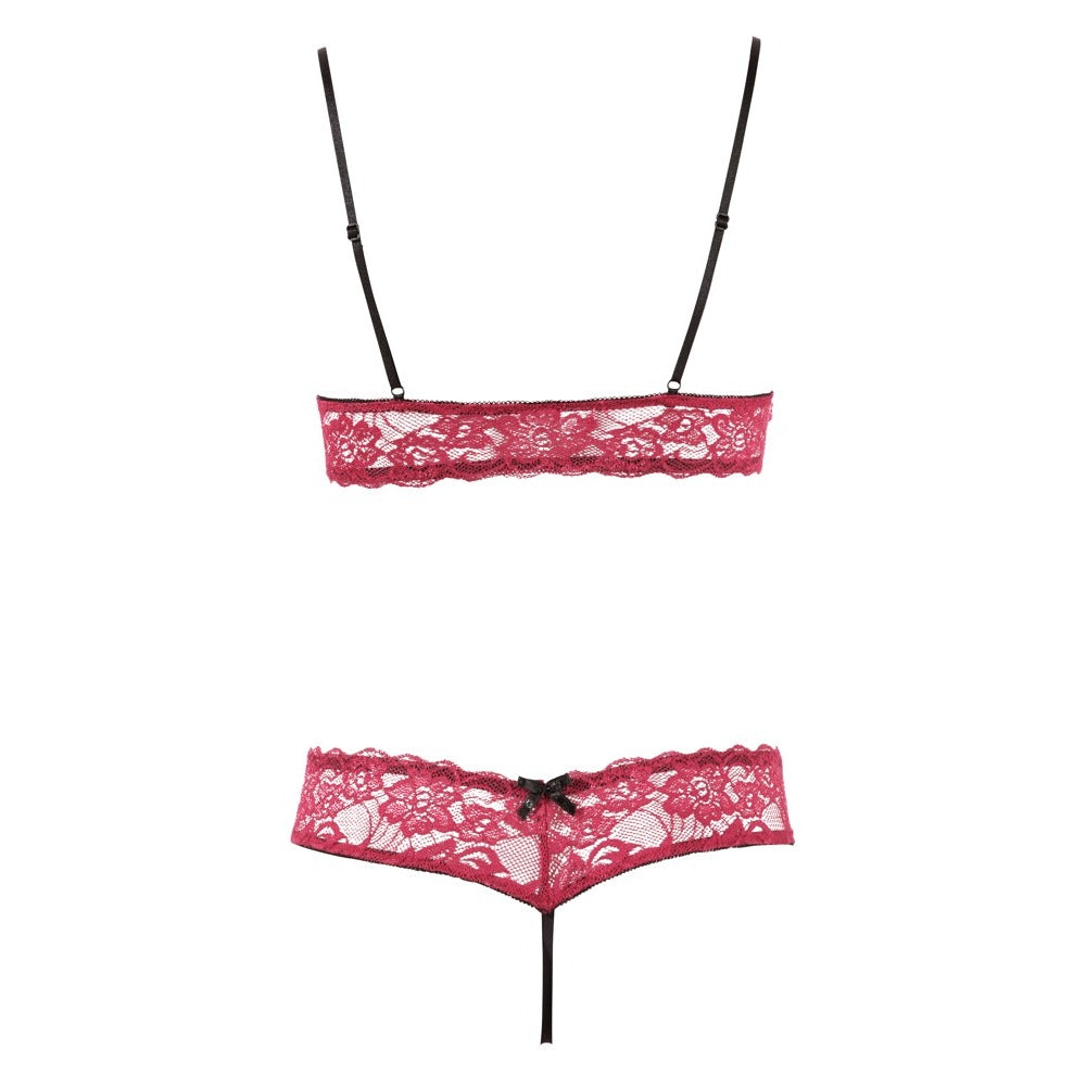 Cottelli Bra Set Open Cup and Crotchless Set > Clothes > Bra Sets