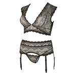 Cottelli Plus Size Bralette and String Set (Black) – Lingerie > Clothes > Plus Size Lingerie