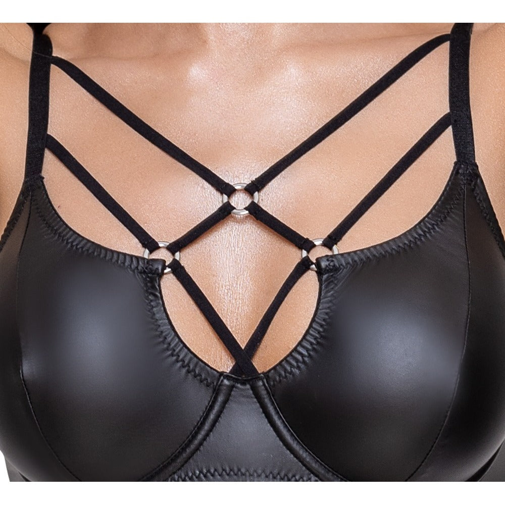 Cottelli Matte Black Bra Set > Clothes > Bra Sets