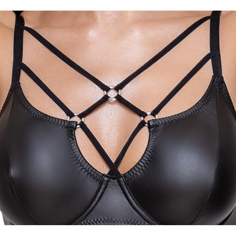 Cottelli Matte Black Bra Set > Clothes > Bra Sets