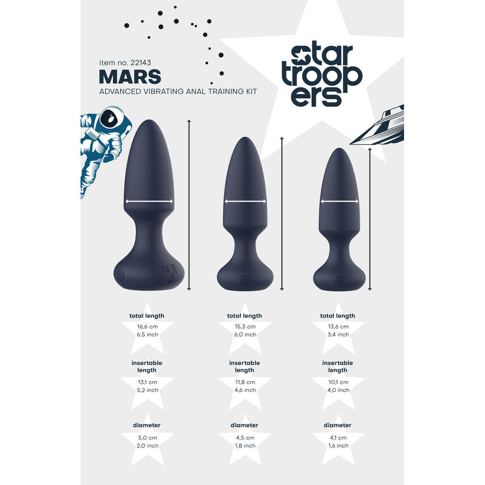 Startroopers Mars Advanced Vibrating Anal Vibe Kit > Anal Range > Butt Plug Kits