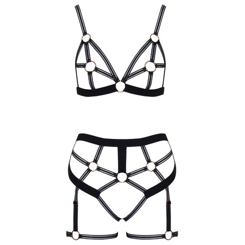 Bondage Strappy Bra Set > Clothes > Bra Sets