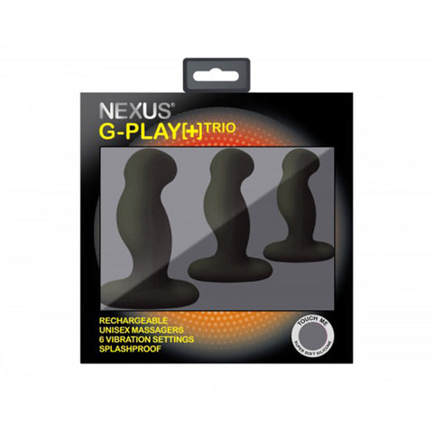 Nexus G Play Trio Vibrating Prostate Massagers Black > Anal Range > Butt Plug Kits