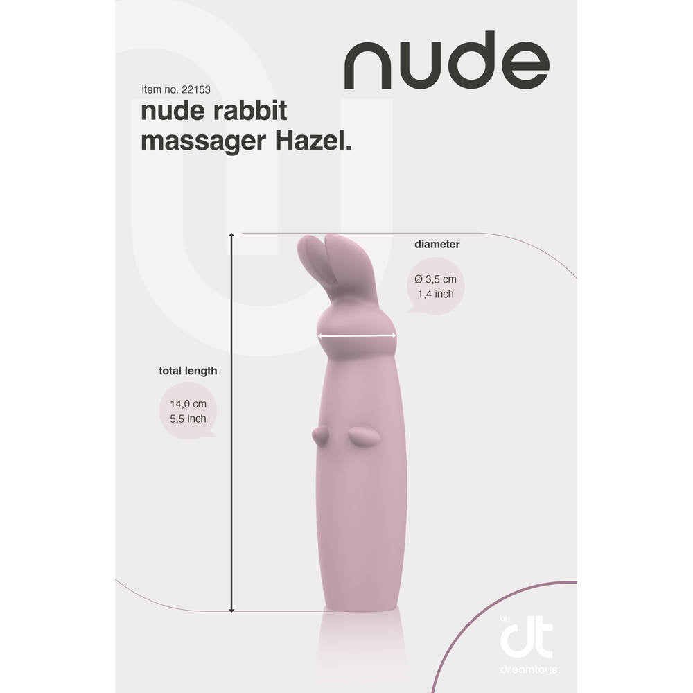 Nude Hazel Mini Rabbit Massager For Personal Pleasure > Sex Toys For Ladies > Mini Vibrators