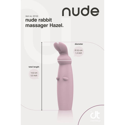 Nude Hazel Mini Rabbit Massager For Personal Pleasure > Sex Toys For Ladies > Mini Vibrators