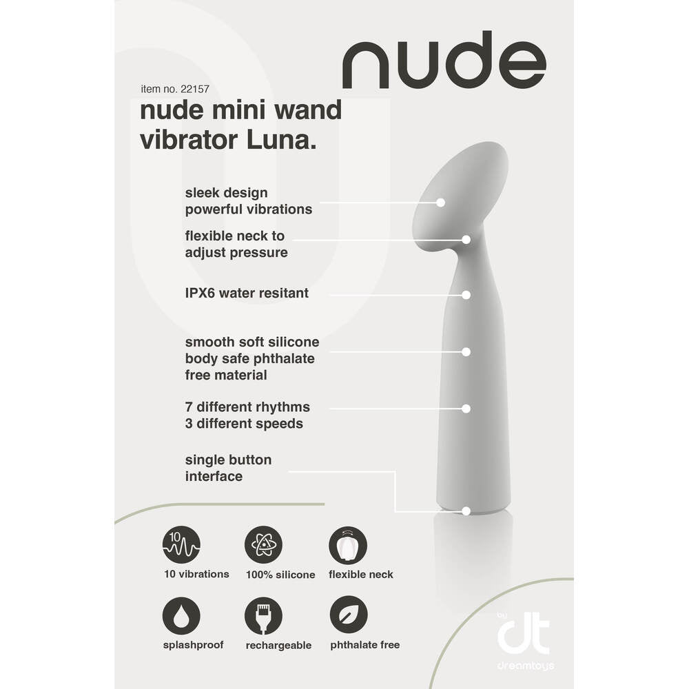 Nude Luna Mini Wand Vibrator > Sex Toys For Ladies > Mini Vibrators