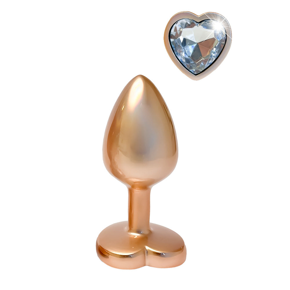 Gleaming Love Pearl Gold Butt Plug Small > Anal Range > Jewel Butt Plugs
