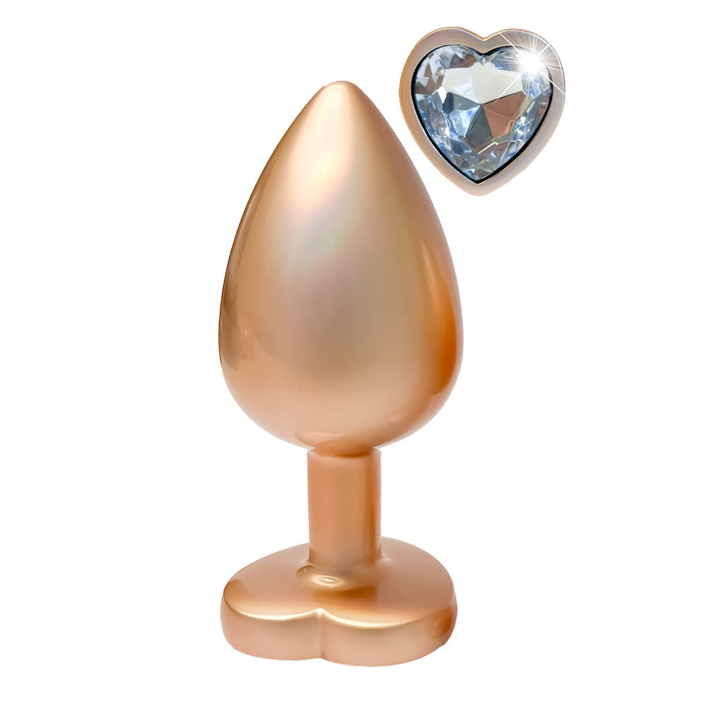 Gleaming Love Pearl Gold Butt Plug Large > Anal Range > Jewel Butt Plugs