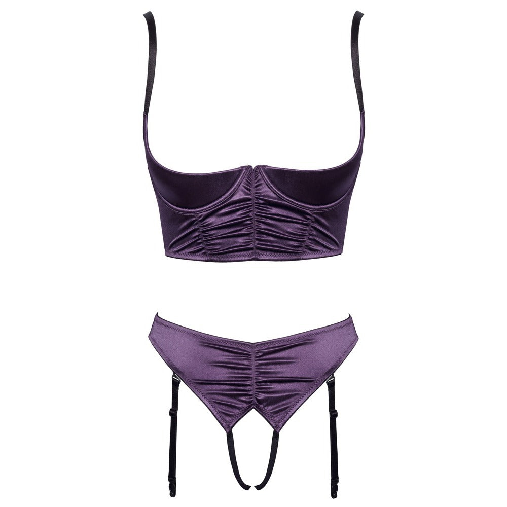 Cottelli Satin Quarter Cup Bra Set > Clothes > Bra Sets