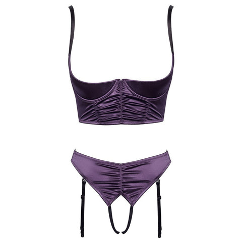 Cottelli Satin Quarter Cup Bra Set > Clothes > Bra Sets