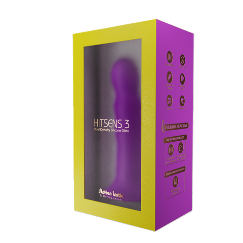 Adrien Lastic Hitsens 3 Purple Silicone Dildo 7 Inch with Suction Cup DONGS