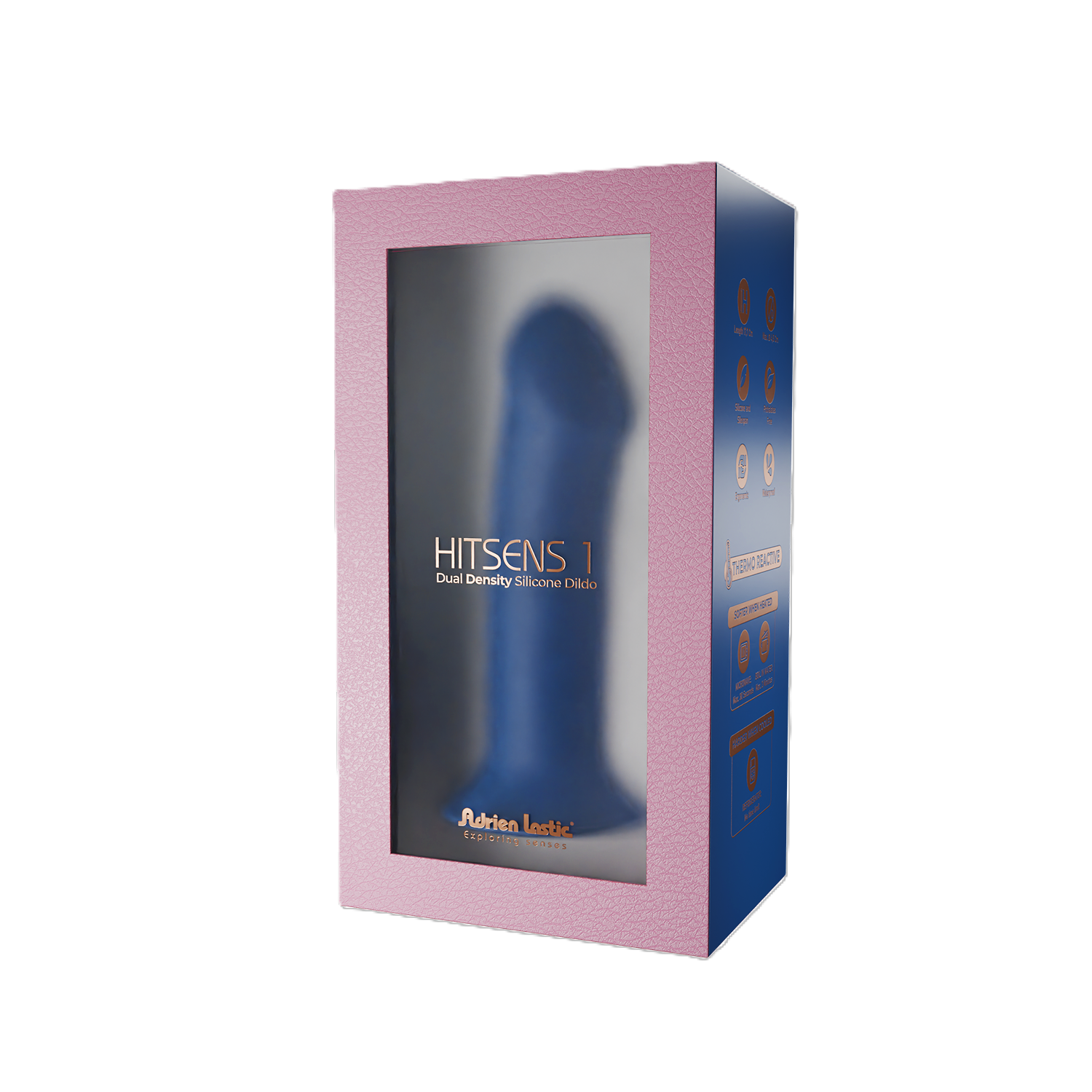 Adrien Lastic Hitsens 1 Blue 7 Inch Dual Density Silicone Dildo DONGS