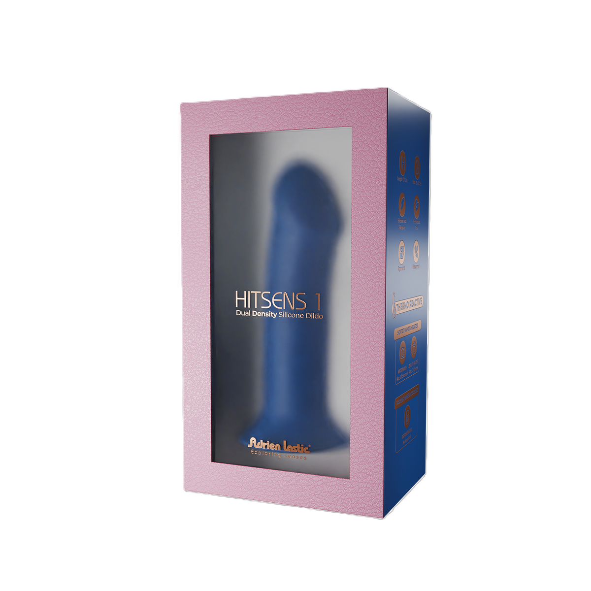 Adrien Lastic Hitsens 1 Blue 7 Inch Dual Density Silicone Dildo > Dildos > Neutral Dildos