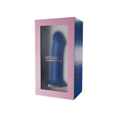 Adrien Lastic Hitsens 1 Blue 7 Inch Dual Density Silicone Dildo DONGS